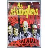 THE STRANGLERS signed poster from the Salzhaus in Winterhur, Switzerland, measuring 16.