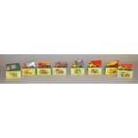 Eight Matchbox Superfast diecast models; 7 - Ford Refuse Truck, 10, 17, 21 - Foden Concrete Truck,