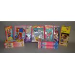 EX-SHOP STOCK: Six Sindy dolls plus one Paul doll all boxed,