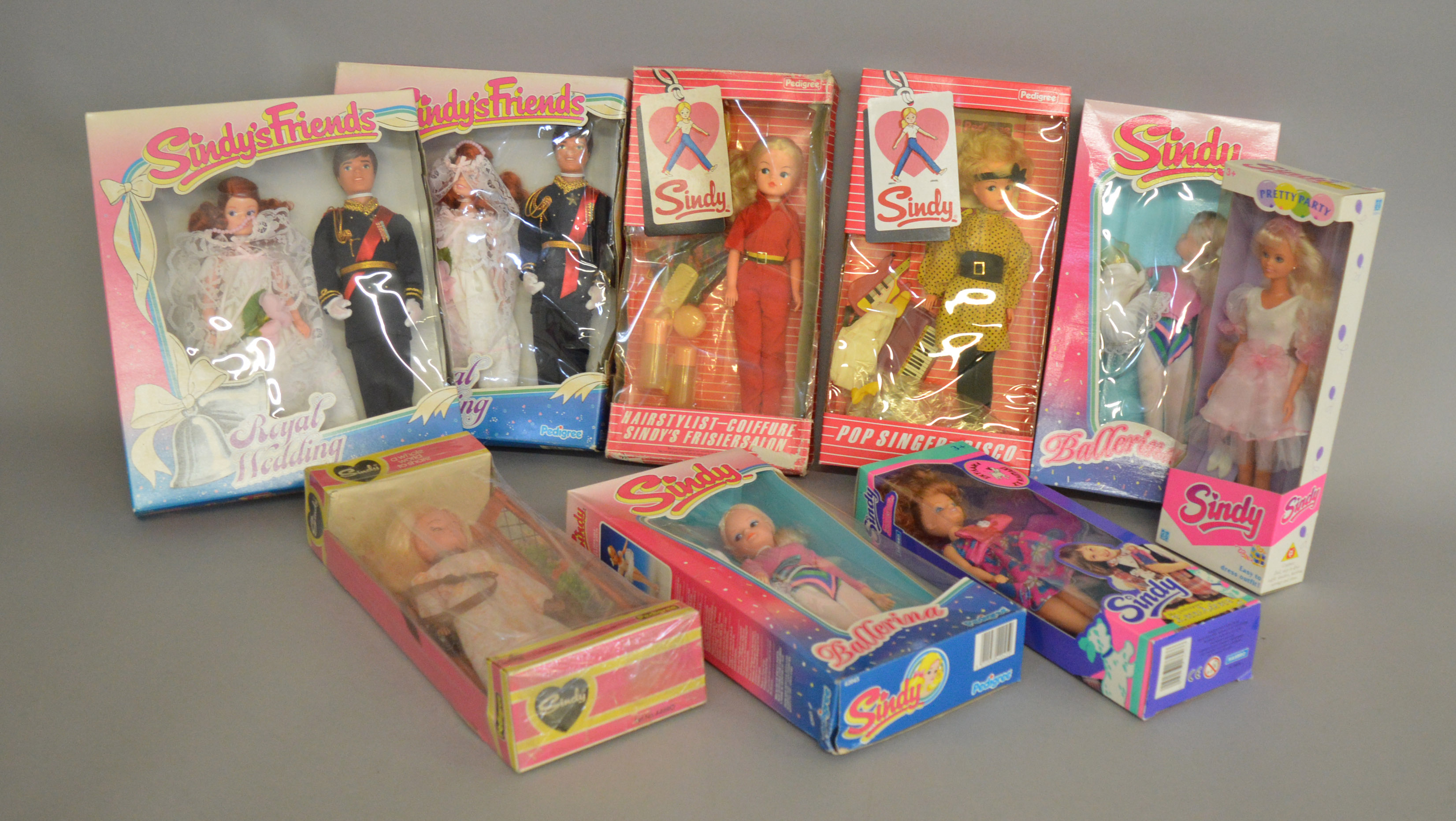 EX-SHOP STOCK: Seven Pedigree Sindy Fashion Dolls,