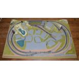 EX-SHOP STOCK: Three large railway layout dioramas with some HO track affixed, possibly by Marklin,