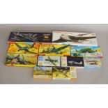 Eleven boxed vintage model aircraft kits by the 'Lindberg Line' which includes; Avro Vulcan,