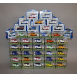 Forty boxed limited edition Oxford 'Football Souvenir Model' diecast model vans in the colours of