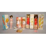 EX-SHOP STOCK: Three 'Tressy' Fashion Dolls, together with two 'Toots' (Tressy's Sister) dolls,