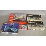 Three boxed Airfix Series 9 model kits of the iconic Avro Vulcan aircraft in 1:72 scale together
