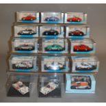 Twelve boxed Minichamps (Paul's Model Art) Porsche diecast model cars in 1:43 scale,