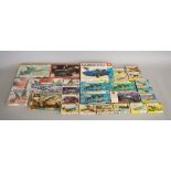 Twenty six, predominantly aviation related, vintage model kits by Revell, including; Junkers JU 88,