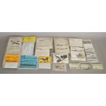 Seven bagged Vacform aircraft kits including three by Airframe - De Havilland DH108, DFS 230 A,