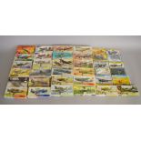 Thirty two boxed aviation related model kits by Airfix, including Mosquito, Auster, Heron etc.