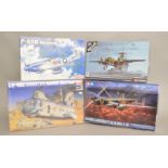 EX-SHOP STOCK: Four model kits which are in original boxes, VG,