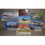 EX-SHOP STOCK: Nine model kits all in original boxes, which includes; USAAF B-17E 12533 by Academy,