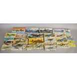 Twenty five model kits by Airfix, subjects being predominantly British,