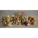 Two boxes of vintage bears which are made by Hermann, Dean, Steiff,