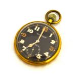 A Jaeger-LeCoultre military pocket watch, case back stamped with broad arrow & 'GSTP 313571,