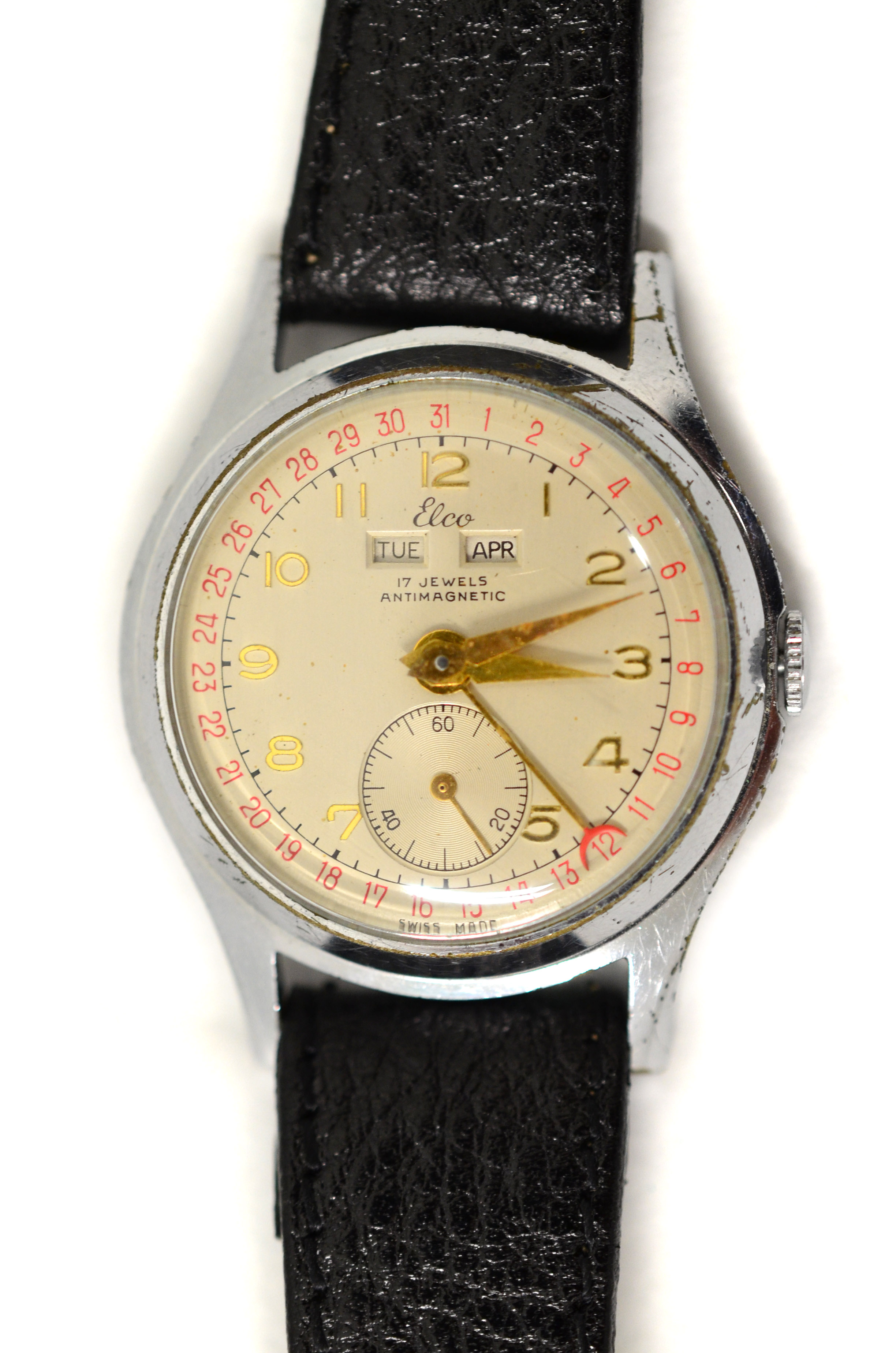 Eleven working mechanical wristwatches to include a 1950's Elco calendar with working appetures - Image 2 of 5