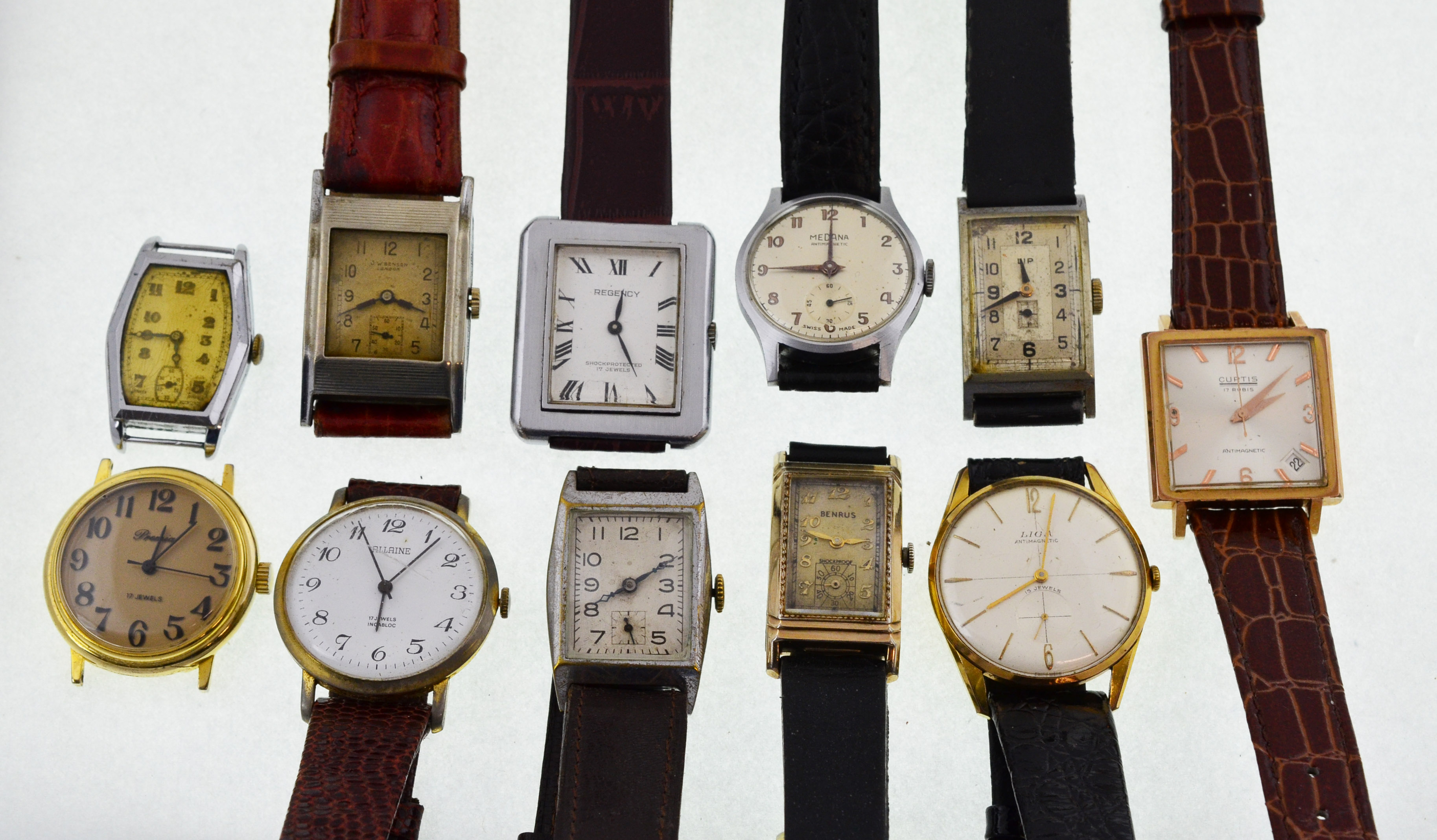 11 working mechanical wristwatches.