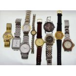 A small boxed quantity of quartz wristwatches to include Rotary, Armani, Accurist, Sekonda etc,