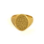 A 9ct H/M gents signet ring, size Y,