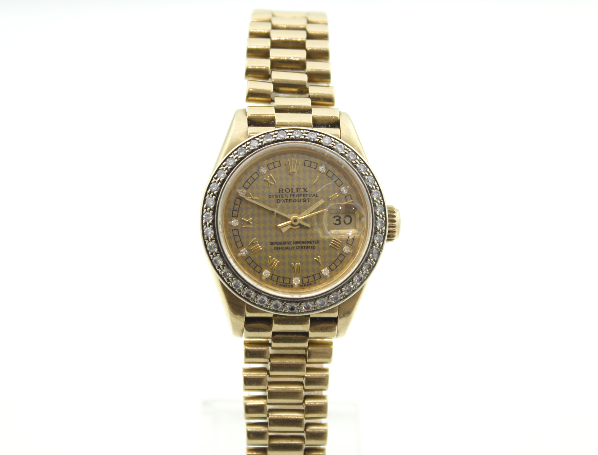 ROLEX - 18ct ladies Rolex Oyster Perpetual Datejust 1987/88, approx 26mm.