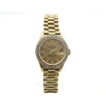 ROLEX - 18ct ladies Rolex Oyster Perpetual Datejust 1987/88, approx 26mm.