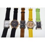 Armani - Five Armani wristwatches, one automatic & four quartz, two non working,