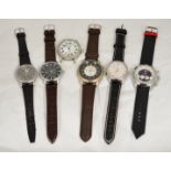 A boxed quantity of 6 working automatic wristwatches.