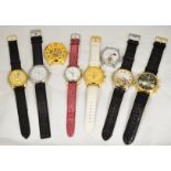 A boxed quantity of 8 non-working automatic wristwatches.