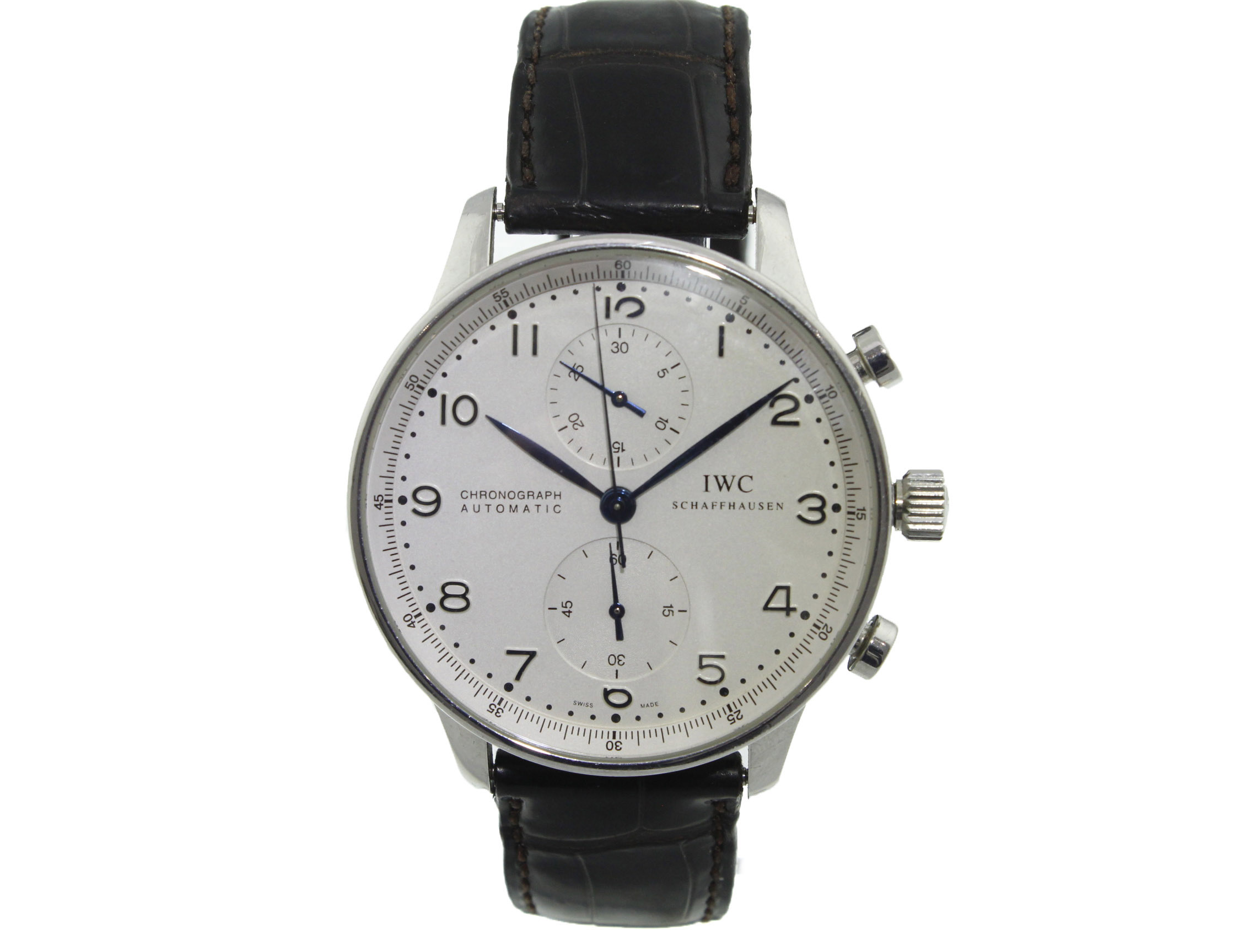 IWC - A gents stainless steel Automatic IWC Portuguese Chronograph wristwatch, model IW371446,