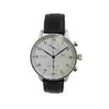 IWC - A gents stainless steel Automatic IWC Portuguese Chronograph wristwatch, model IW371446,