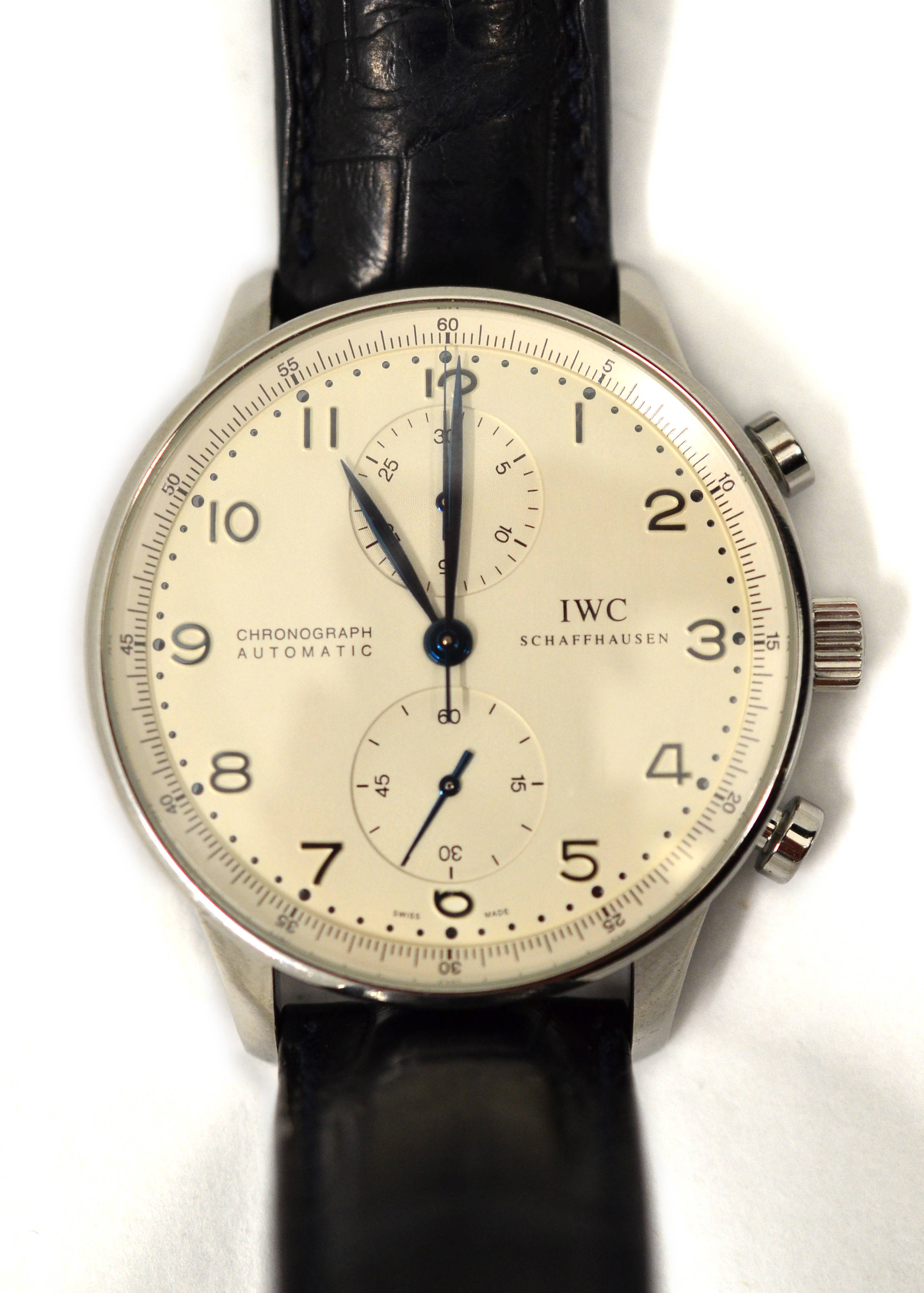 IWC - A gents stainless steel Automatic IWC Portuguese Chronograph wristwatch, model IW371446, - Image 2 of 5