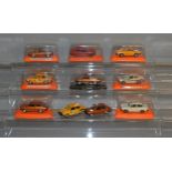 8 boxed Pilen/Guiloy (Spain) Volvo 66 diecast model cars in 1:43 scale,