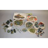 A very good quantity of unboxed miniature vintage plastic soldier and other figures by Britains,