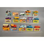 14 boxed Matchbox 1-75 series 'Superfast' models, including 19, 22 Pontiac, 44,