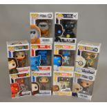 10 boxed Funko Pop vinyl figures including The Flash (exclusive glow in the dark),