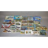 30 assorted Soldier figures, Aircraft and Military kits (30).