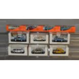 10 boxed Daf diecast car models in 1:43 scale including four by Replicars,