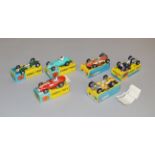 6 boxed Corgi Toys diecast model Racing Cars, 150S Vanwall, 152S BRM, 155 Lotus-Climax,