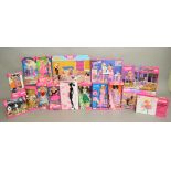 16 Barbie dolls by Mattel, which includes; Shelly Nursery School set, Irish Barbie,