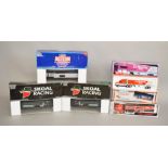 6 boxed motor racing related diecast model trucks in various scales by "White Rose",