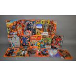 7 Action Men dolls which includes; Mission Amazone, Snowboard Raider etc,