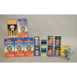 A quantity of retro style Robot figures including Mechanical Planet and Masudaya examples,