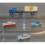 4 Tri-ang diecast model vehicles from their 'Spot-On' range, in 1/42 scale,