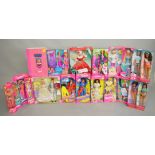 20 Barbie dolls by Mattel which includes; German Barbie, Native American Barbie, Baywatch Ken etc,