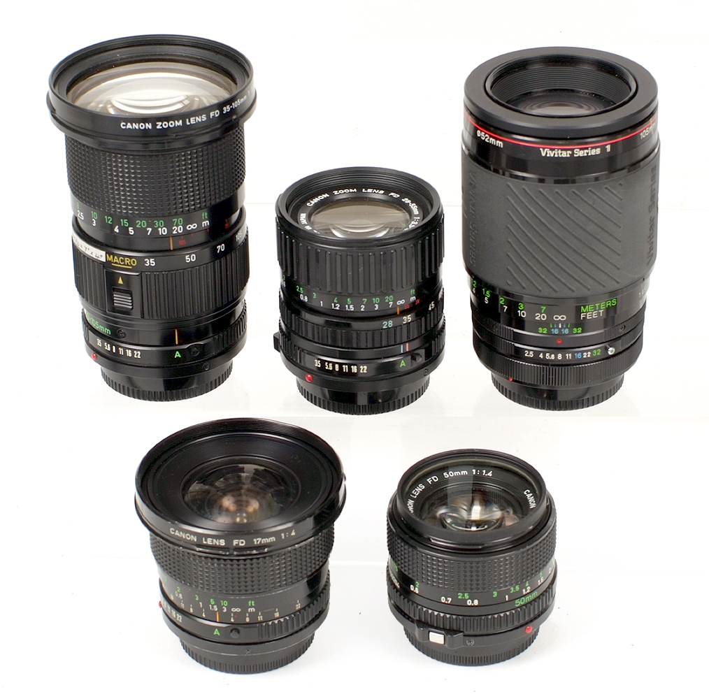 Extensive Canon T90 Camera Outfit. To include camera, Canon FD 17mm f4, 35-105mm f3.5, 50mm f1. - Image 2 of 3