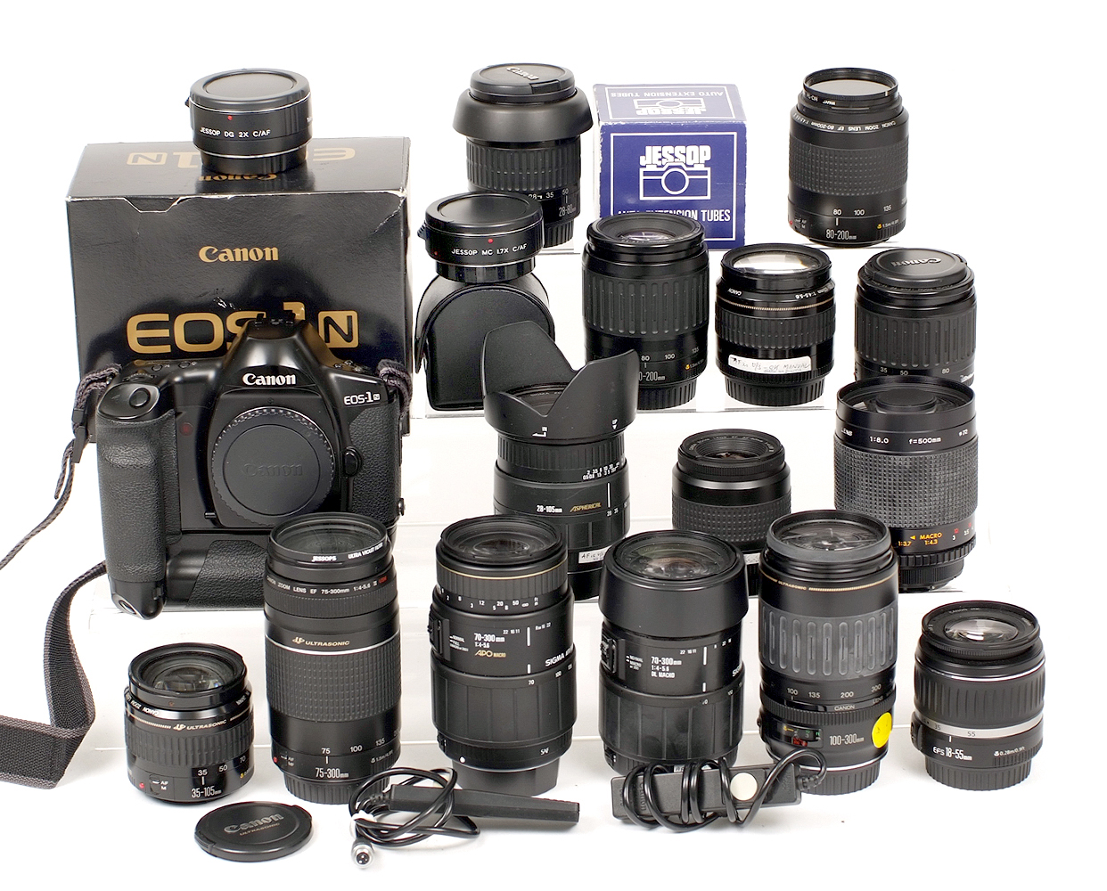 Extensive Canon EOS-1n Film Camera & EF Lens Outfit.