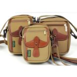 Three Tan Billingham Binocular Cases/Pouches. (condition 3).