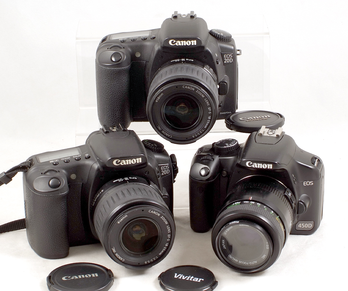 Three Canon EOS Digital Cameras.