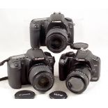 Three Canon EOS Digital Cameras.