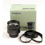 Black Voigtlander Nokton 50mm f1.5 L39 Mount Lens. #9980703 (condition 4F).