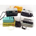 Minolta 16mm Miniature Camera Collection. To include 16mm slide viewer.